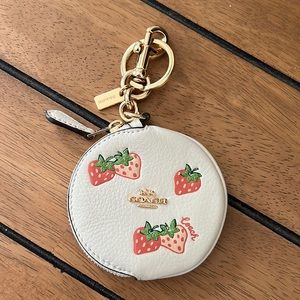 Coach circular coin pouch bag charm